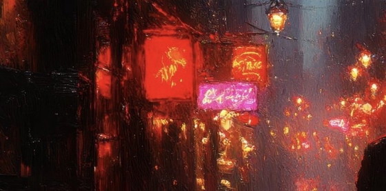 Image 1 of Artwork NEON NIGHT WANDERER XXL