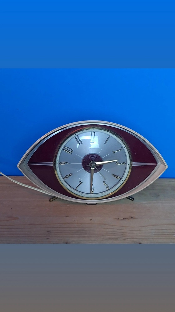 Image 1 of Reloj de diseño atómico de la era espacial de mediados de siglo 👁
