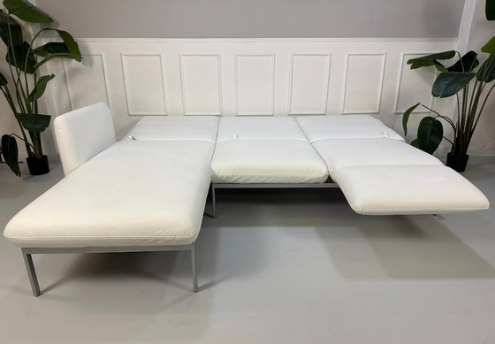Image 1 of Brühl Roro Medium Sofa Leder Weiß Schlafsofa Ecksofa Liege Daybed
