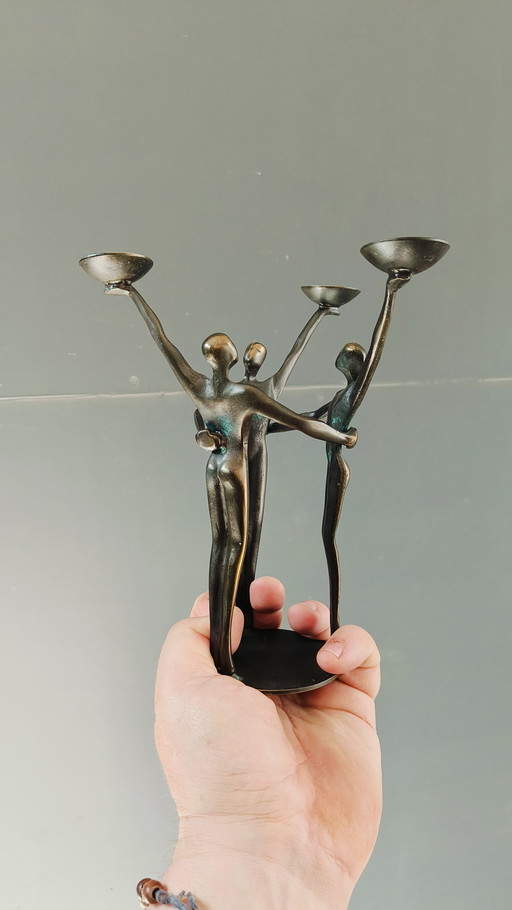 Corry van Ammerlaan Niekerk Bronze Statuette "Team Spirit"