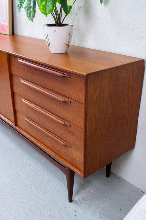 Credenza vintage in teak di Heinrich Riestenpatt, cassettiera danese