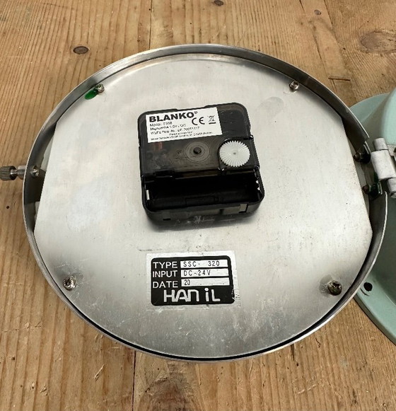 Image 1 of Orologio da parete vintage blu Hanil, anni '80