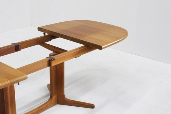 Image 1 of Vintage Glostrup Danish oval extendable dining table solid teak