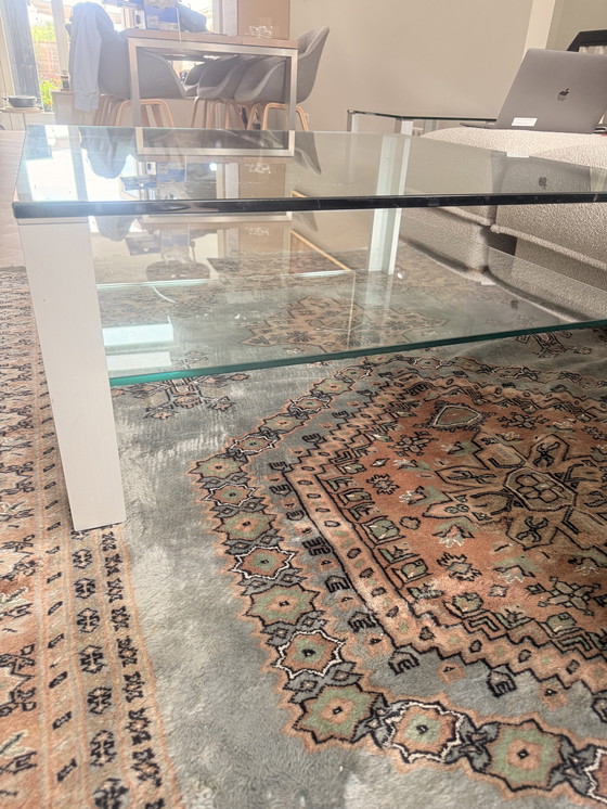 Image 1 of Lourens Fisher Aqua Double glass/aluminium coffee table