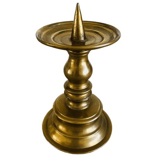 Antique heavy brass baluster candlestick 1920's