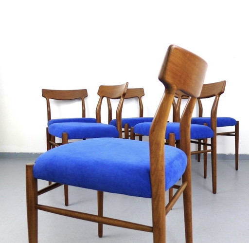 6x Gustav Herkströter Stühle Lübke 1960er Mid Century