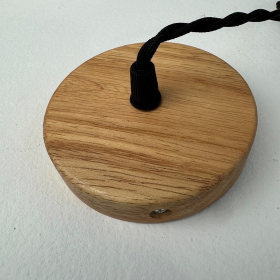 Image 1 of VINTAGE FLIPPED OPALINE PENDANT LIGHT