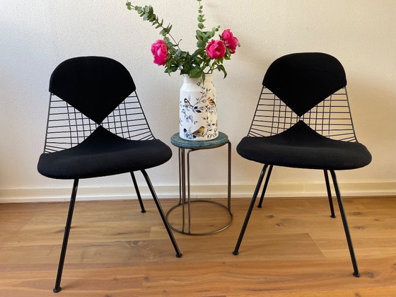 Image 1 of 4x vintage black “Bikini” Vitra Eames DKX chairs
