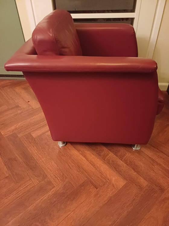 Image 1 of 2 Designer-Sessel rotbraun