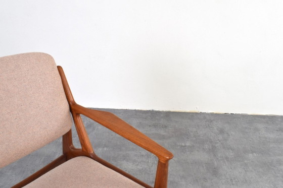 Mid-Century Teak & Wool Ella Armchair by Arne Vodder for Vamo Sønderborg, 1960s. – Wood (photo 10 of 12)