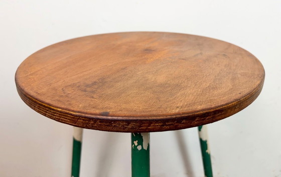 Image 1 of Sgabello da officina industriale verde, anni '60