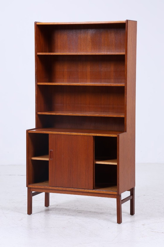Image 1 of Vintage Teak Étagère | Mid Century Bibliothèque Rétro Bois Rangement 60's 70's #08-08
