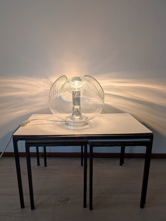 Image 1 of Lampe de table en verre ondulé de Peill & Putzler