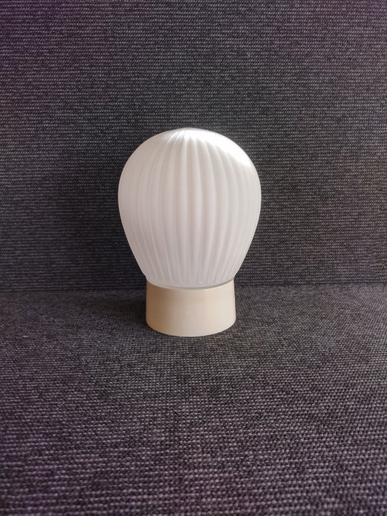 Image 1 of Ceiling Lamps - Ribbed Frosted Glass - Vintage