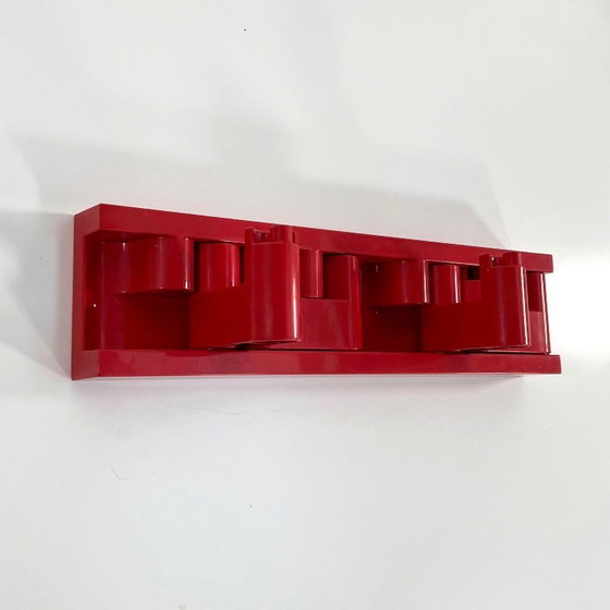 Image 1 of Porte-manteau Minivip rouge de Benanti & Brunori pour Velca Legnano, années 1970