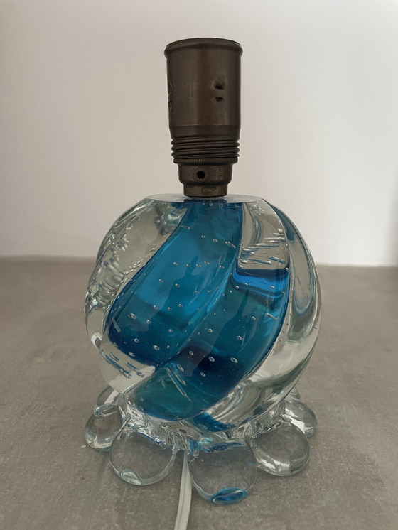 Image 1 of Design by Seguso, Murano Bullicante Tafellamp Italy.