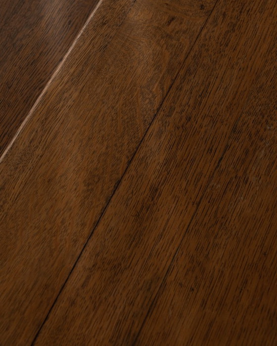 Image 1 of Vintage Brutalist Solid Oak Nesting Tables (Set of 3) – Dutch, 1970s