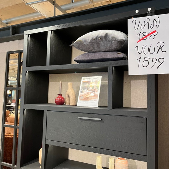 Pavie Storage Cabinet 2 Doors 1 Flap 6 Open Compartments 125cm Castle Black – Henders &Amp; Hazel (photo 3 of 3)