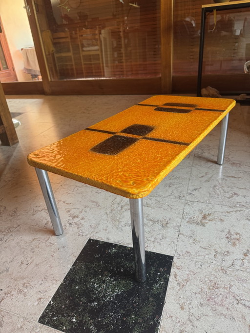 Salontafel toegeschreven aan Juliette Belartie – Epoxyhars – Circa 1970
