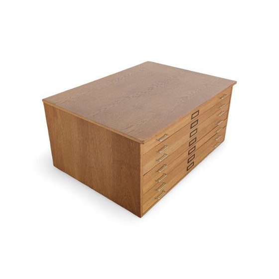 Image 1 of Vintage architectenkast, plankast, tekenkast