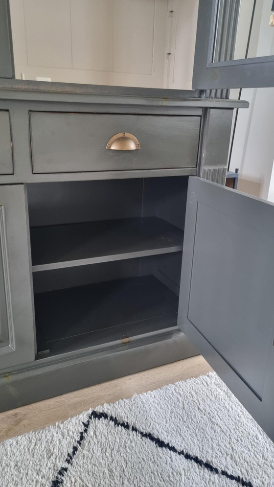 Image 1 of Serving/Buffet Cabinet Dark Gray/Blue, Large Format