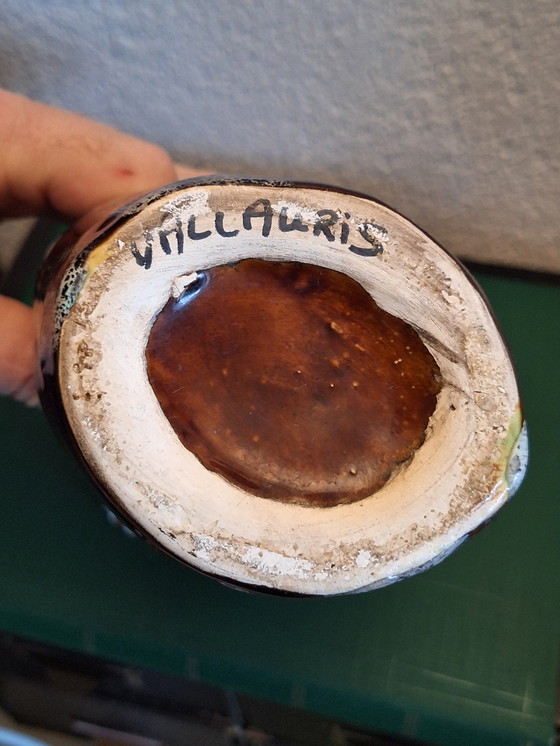 Image 1 of Vintage Vallauris crackle Fat Lava Vase