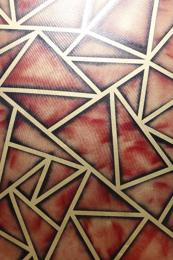 Image 1 of Goudkubisme A1380 - abstract schilderij XXL