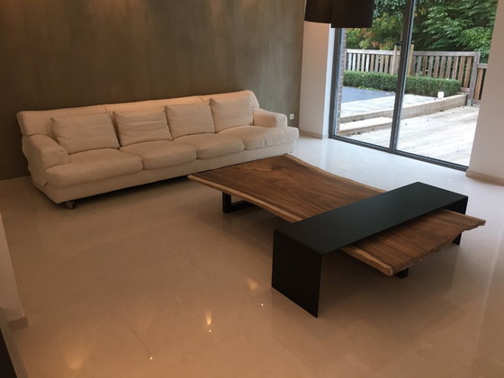 Image 1 of Bellissimo tavolino da caffè in legno e metallo di PW Interiors