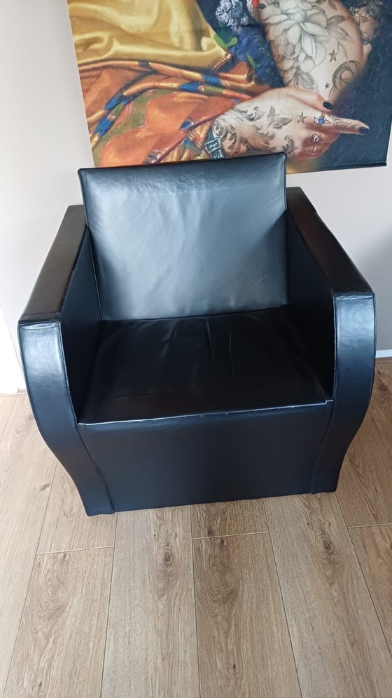 Image 1 of 2 poltrone elementari in pelle di Jean Nouvel Ligne Roset 1991