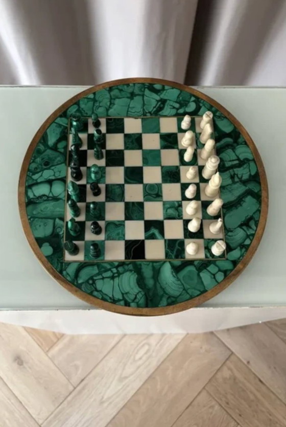 Schaakspel van malachiet en ebbenhout – Cadeaus, Marble (photo 5 of 5)