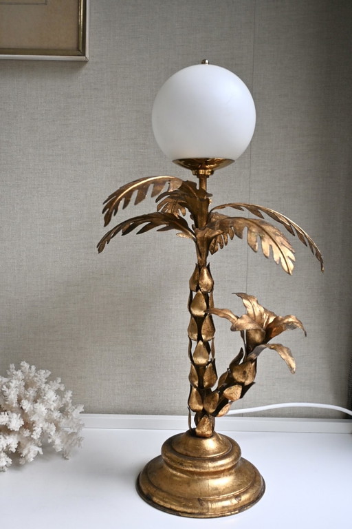 Hollywood Regency Table Lamp Palm Tree Hans Kögl