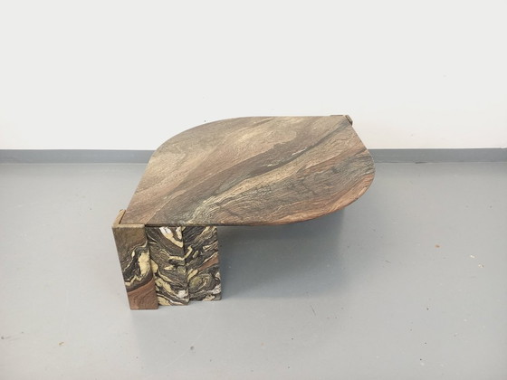 Image 1 of Vintage marmeren salontafel uit de jaren 70.