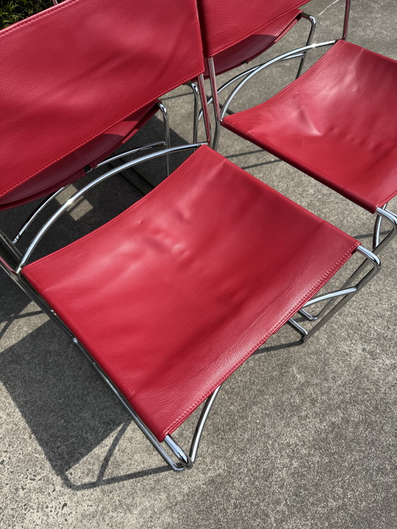 Image 1 of Rote Delfina-Stühle von Enzo Mari