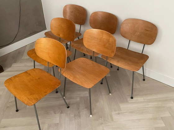 Image 1 of set van 6 stoelen Gispen 116