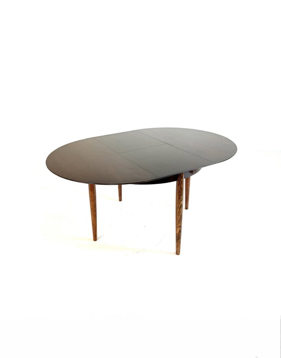 Image 1 of Vintage extendable Pallisander dining table, Lübke '60
