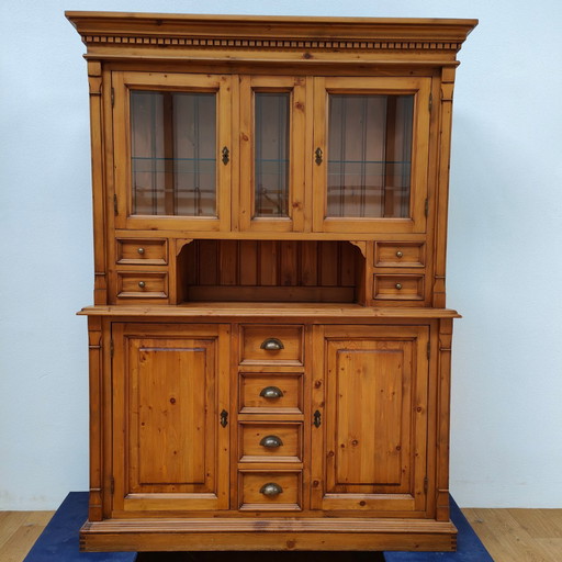 Vintage French Country Pine Buffet Cabinet Wall Cupboard Kitchen Cupboard