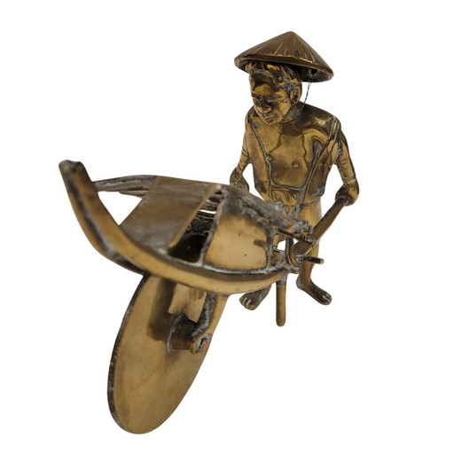 Escultura en bronce “campesino”, 30’s – Indochina