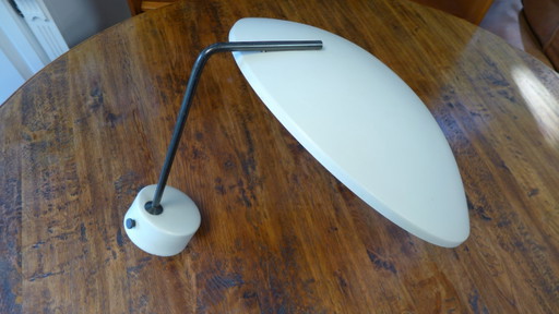 Tafellamp met ovale kap, wit