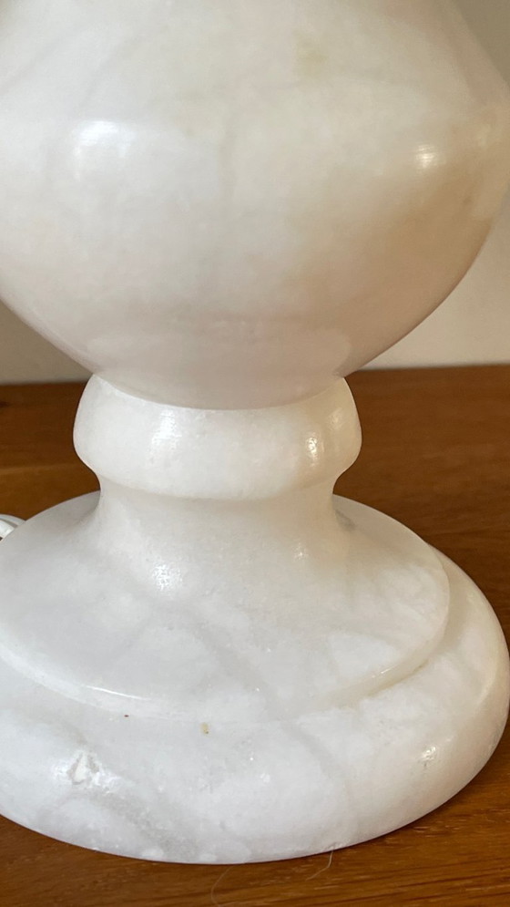 Image 1 of Pair of Vintage Alabaster Lamps