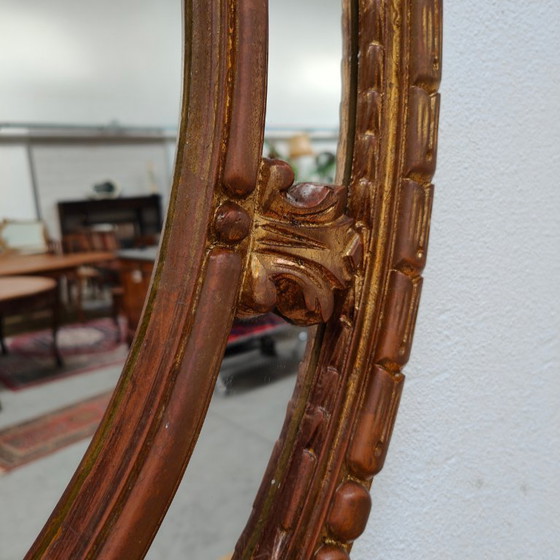 Image 1 of Vintage Golden Baroque Brocante Rococo facet mirror vanity mirror
