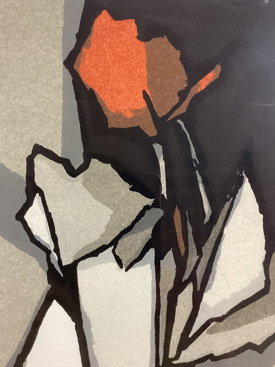 Image 1 of Zeefdruk van Fon Klement uit 1989 kunstwerk gesigneerd 