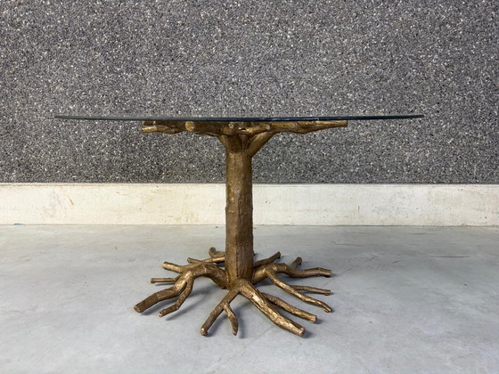 Mesa de comedor con forma de rama de árbol, década de 1980. – Mesas de comedor, Glass, Metal (photo 11 of 16)
