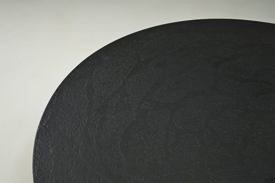 Image 1 of Tavolino da caffè in resina nera in stile brutalista, anni '70, Paesi Bassi.