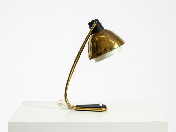 Image 1 of Rare large Mid Century Modern brass table lamp with beautiful patina