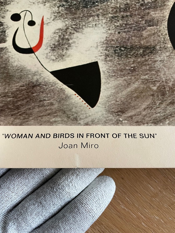 Image 1 of Joan Miró (1893-1983), Donna e uccelli davanti al sole, pubblicato da Artistic Picture Publishing Co