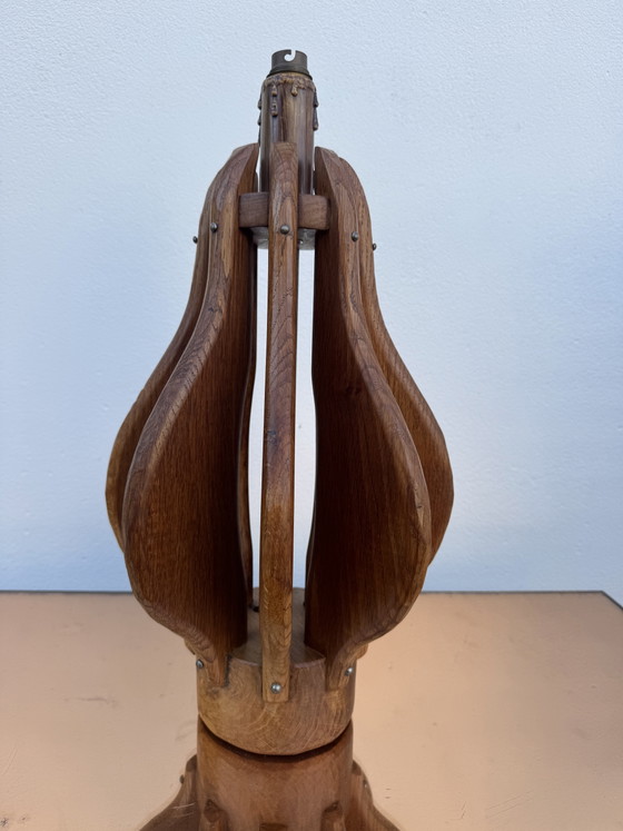 Brutalist Teak Wood Lamp, 1960s – Table lamps (photo 8 of 14)