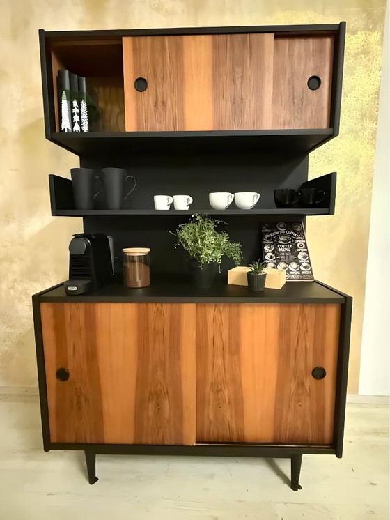 Image 1 of „OPUS“ – Zweistufiges Mid-Century Highboard: Die ultimative Barista-Station