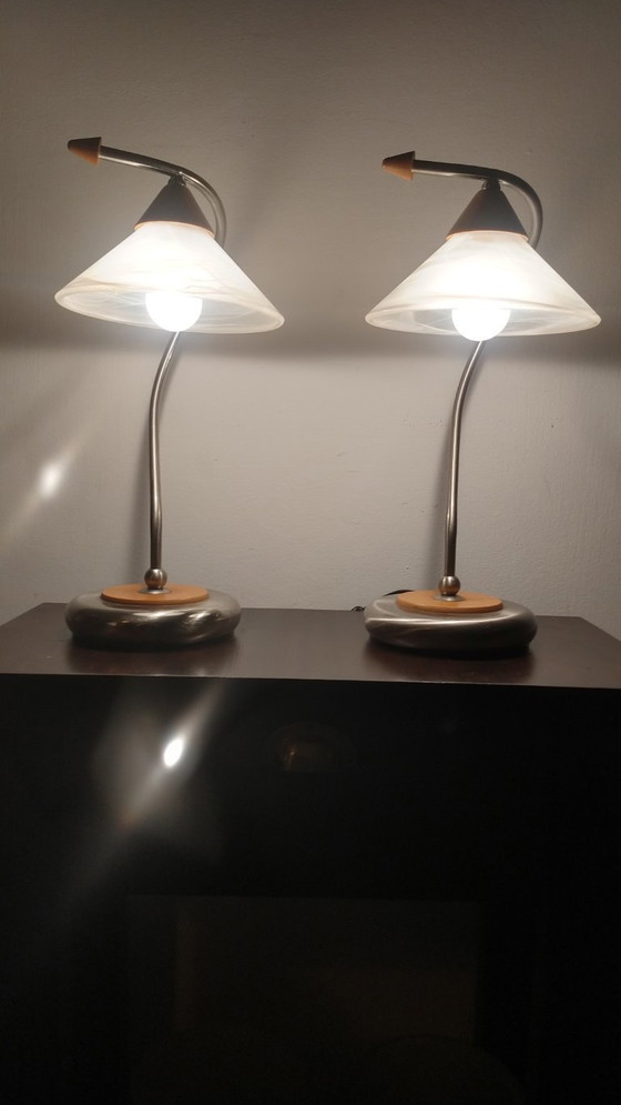 Image 1 of 2 Lampade da tavolo Augostinelli massicce vintage anni '90