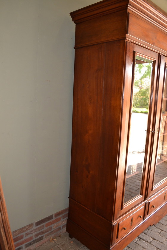 Image 1 of Large Antique Mahogany Wooden Bookcase, Display Case