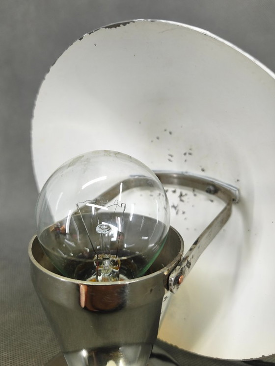 Image 1 of Bauhaus Chrome Table Lamp with Adjustable Shade, 1930s